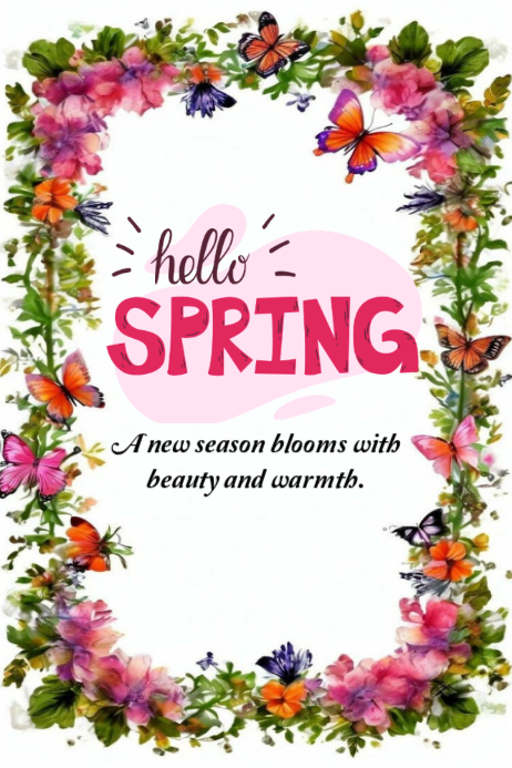 Hello spring season template 2026 | PosterMyWall