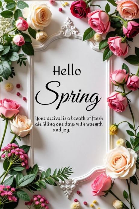 Hello spring season template 2026 | PosterMyWall