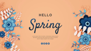 Hello Spring Social Media Greeting Digital Display (16:9) template