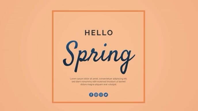 Plantilla de Hello Spring Social Media Greeting | PosterMyWall