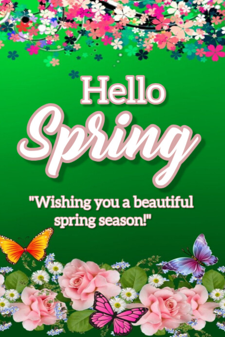 Hello Spring Template 2025 | PosterMyWall