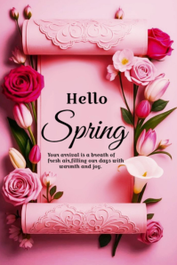 Hello spring template 2025 Plakat