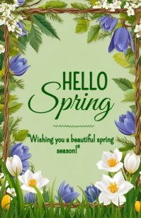 Hello Spring Template 2025 Half Page Wide