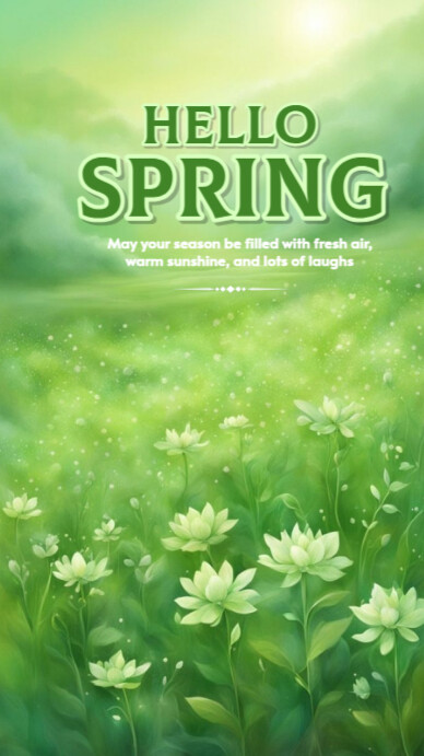 Hello Spring template 2025 Instagram 快拍