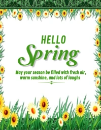 Hello Spring template 2025 Flyer (format US Letter)