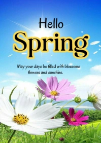 Hello spring template 2025 A4