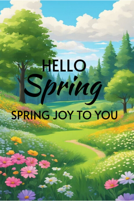 Hello spring template 2025 | PosterMyWall