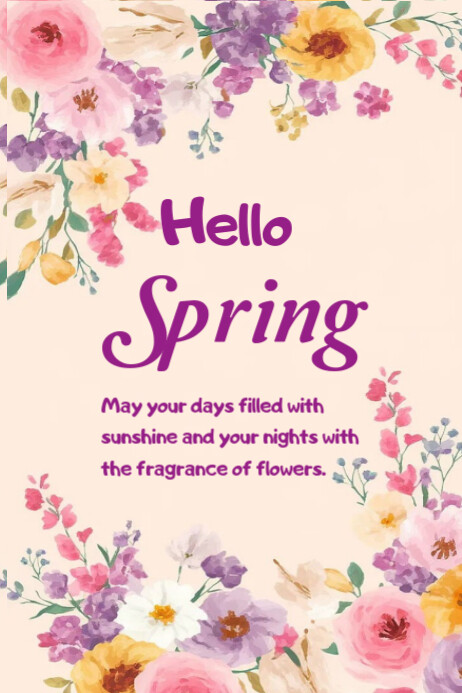 Hello spring template 2025 โปสเตอร์