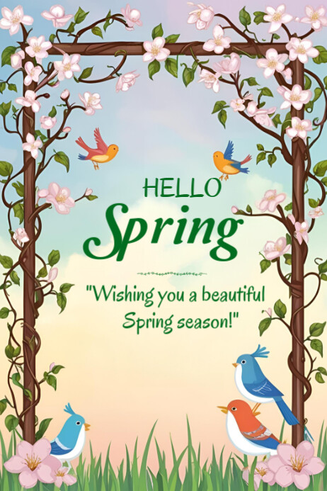 Copy of Hello Spring Template 2025 | PosterMyWall