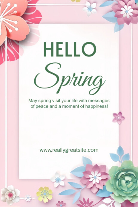 Copy of Hello Spring template 2025 | PosterMyWall
