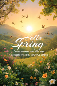 Hello spring template 2025 Poster