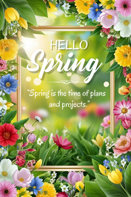 Copy of Hello Spring Template 2025 | PosterMyWall