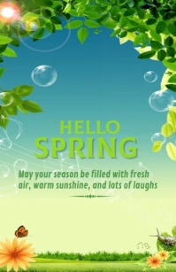 Hello Spring template 2025 Tabloide