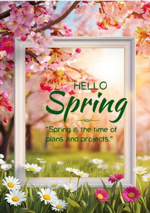 Copy of Hello Spring Template 2025 | PosterMyWall