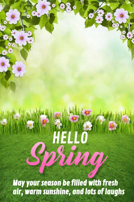 Hello Spring template 2025 | PosterMyWall