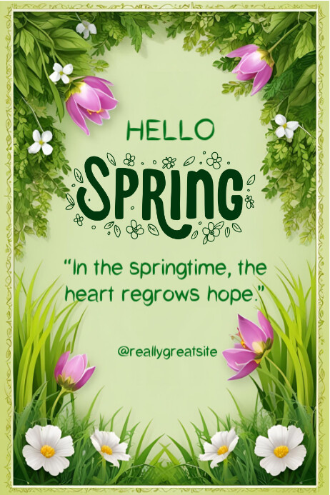 Plantilla de Hello Spring Template 2025 | PosterMyWall