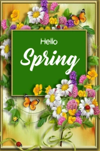 Hello spring template 2025 Affiche