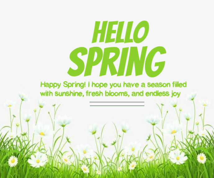 Hello Spring template 2025 Mellemstort rektangel