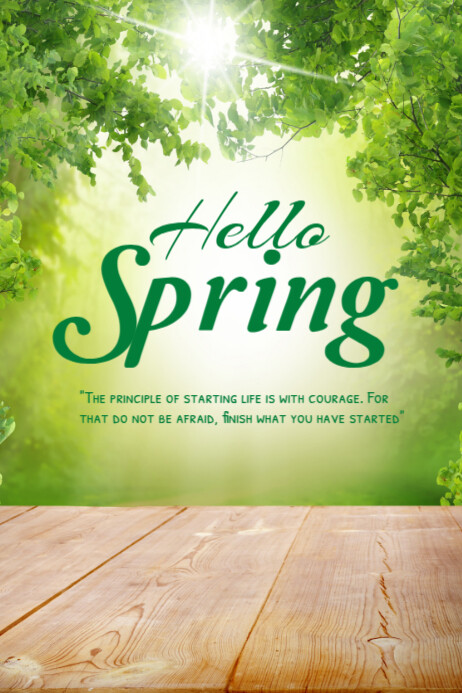 Hello spring template 2025 Poster