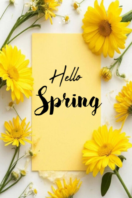 Hello spring template 2025 Poster