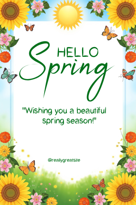 Copy of Hello spring template 2026 | PosterMyWall