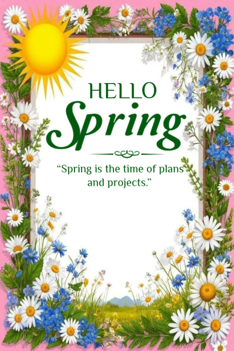 Hello Spring Template 2026 Poster | PosterMyWall