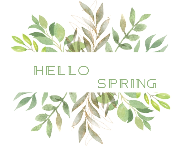 Hello Spring Tree Template Hello spring template | PosterMyWall