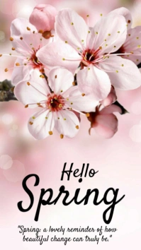 Hello spring template Instagram Story