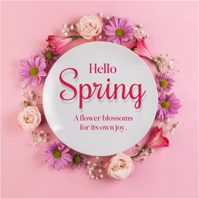 Hello Spring Template | PosterMyWall
