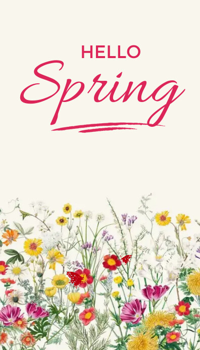 Hello Spring Template | PosterMyWall