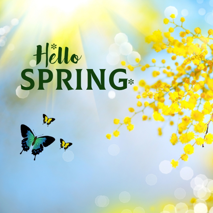 Copy of Hello spring template | PosterMyWall