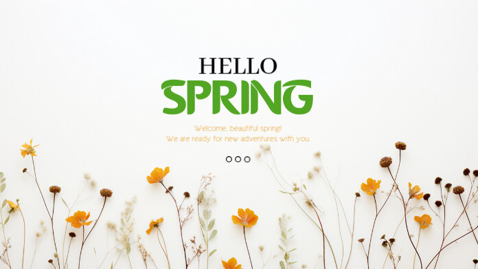 Hello Spring Twitter Post Template | PosterMyWall