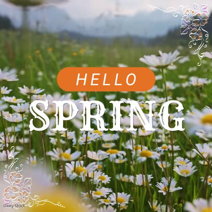 Hello Spring Video Template | PosterMyWall