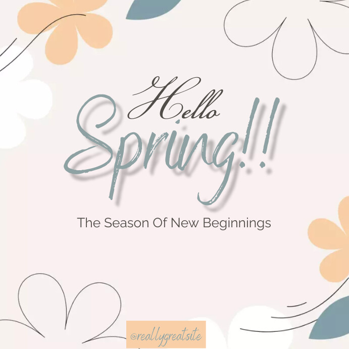 HELLO SPRING VINTAGE Template | PosterMyWall