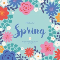 Hello Spring Template | PosterMyWall