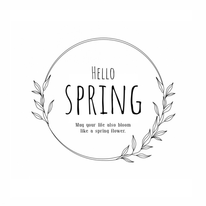 Hello Spring Tree Template Hello Spring Wishes Template | PosterMyWall