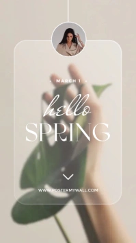Hello Spring Your Story Digital Display (9:16) template