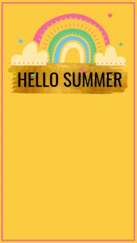 hello summer (1) เรื่องราวบน Instagram template