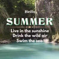 Hello Summer | Inspirational Nature Quote Video for Seasonal Vibes Сообщение Instagram template