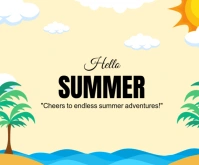 Hello summer 2025 Medium Rectangle template