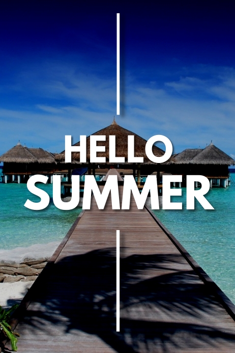 HELLO SUMMER 27 Poster template