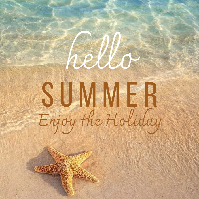 hello summer โพสต์บน Instagram template