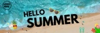 Hello summer Twitter-header template