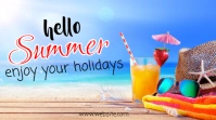 Hello summer YouTube-Miniaturansicht template