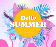 Hello Summer Persegi Panjang Sedang template