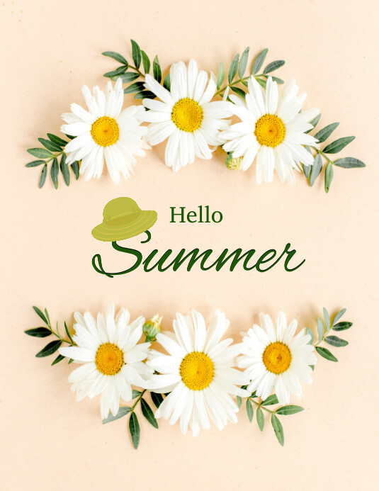 Hello summer Flyer (US Letter) template