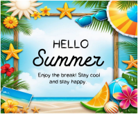 Hello summer Umugqa Ophakathi template