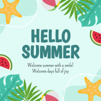 Hello Summer Instagram Post template