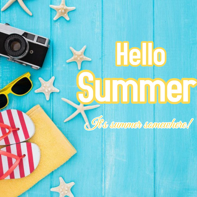 Modèle Hello Summer Instagram Post | PosterMyWall