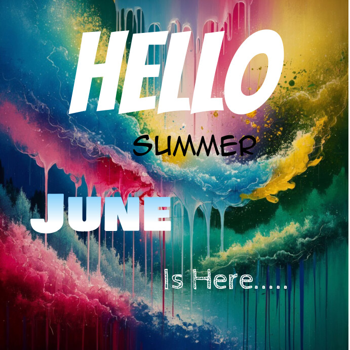 Hello Summer June month Template | PosterMyWall